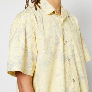 tom wood danubius organic cotton poplin short sleeve shirt camp collar medium